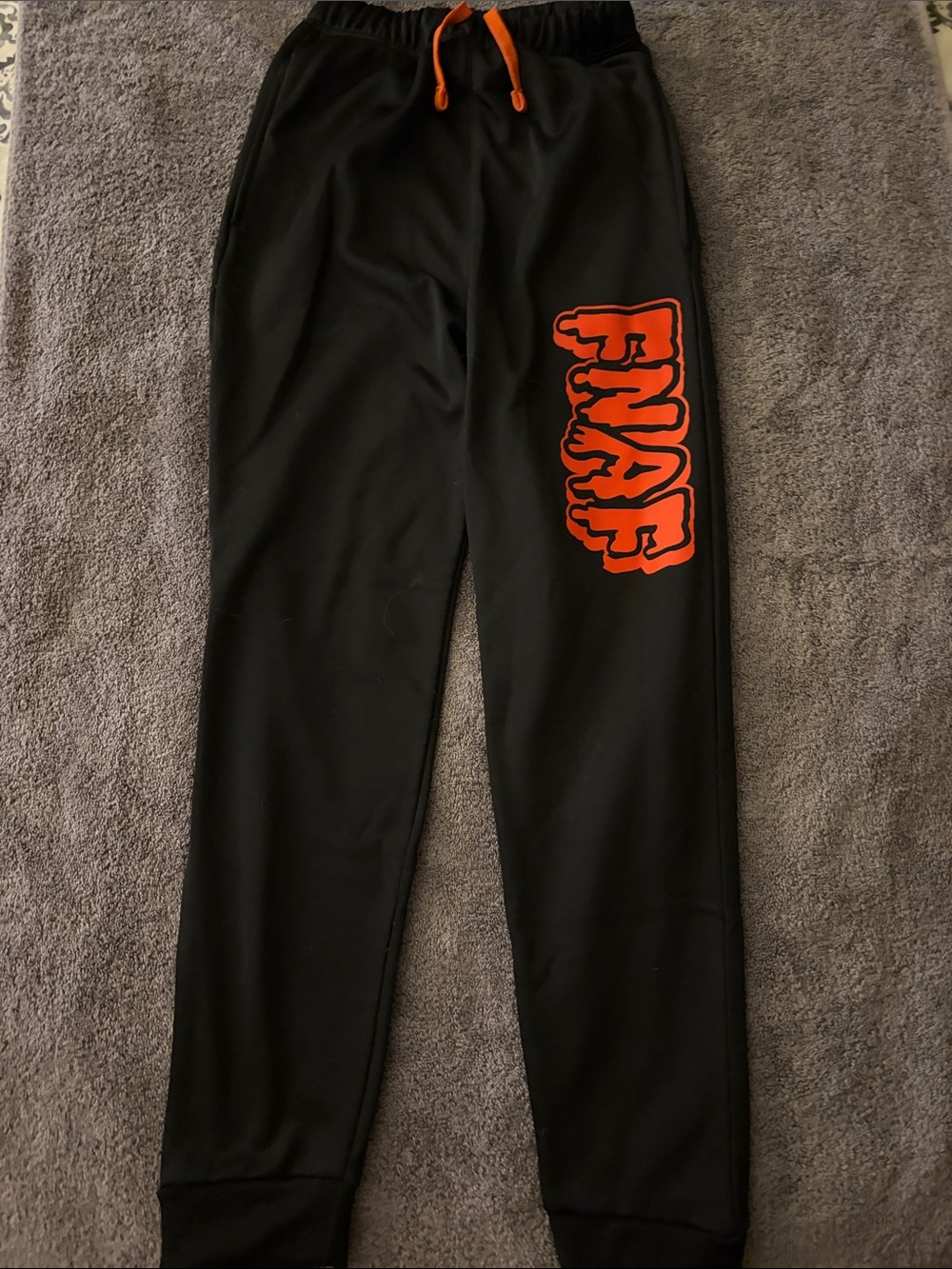 FNAF Black Joggers with Bold Red Graphic